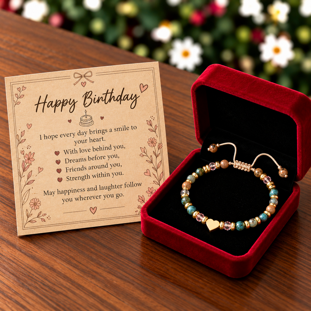 Birthday Wishes Heart Bracelet