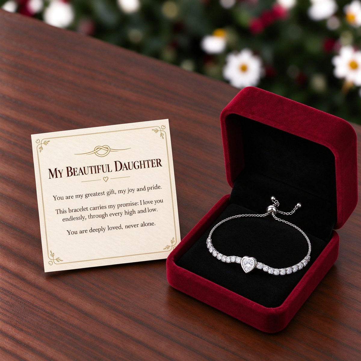 To My Daughter - I Love You Bracelet