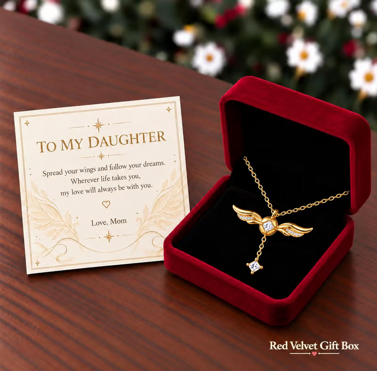 To My Daughter — Spread Your Wings Necklace