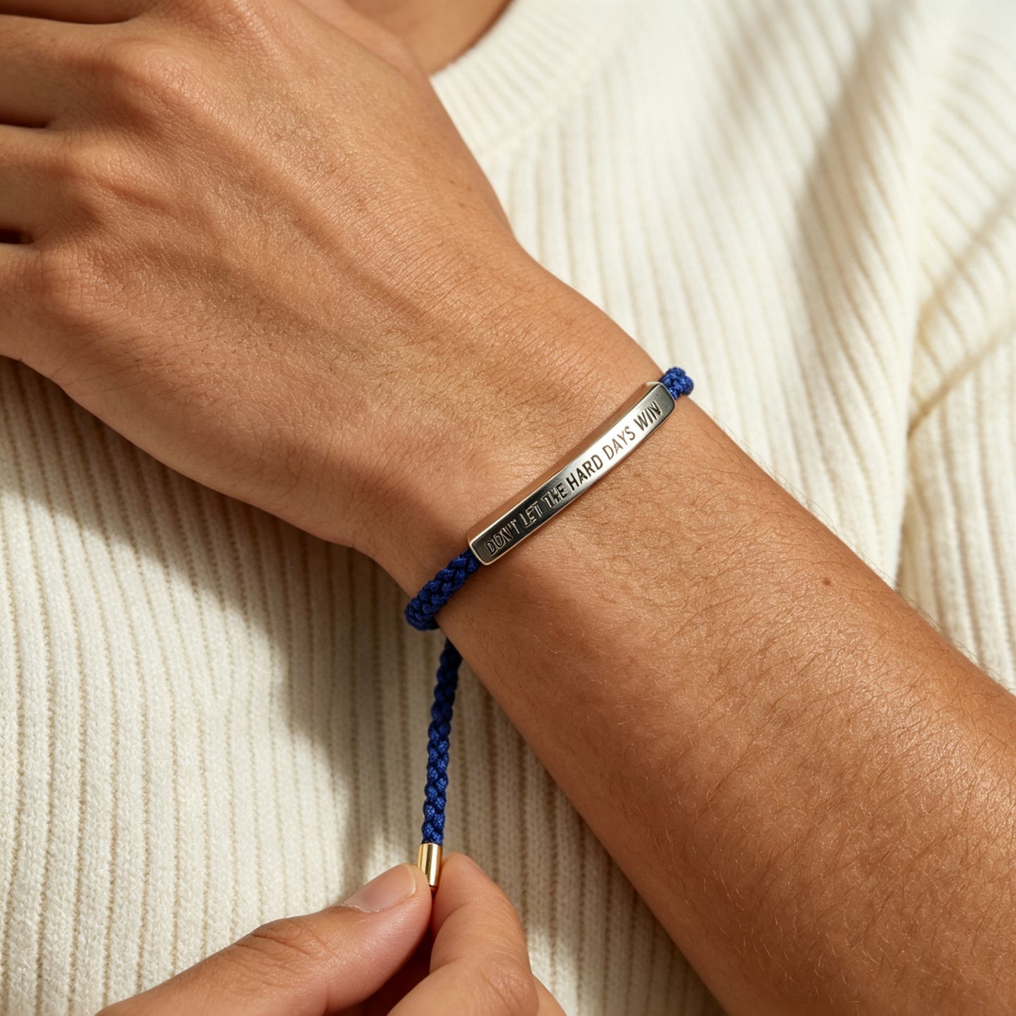 Don't Let The Hard Days Win Inspire Accent Bracelet