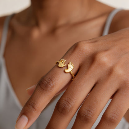 Little Hands & Feet Ring-Welcome to the world, little one. 💛