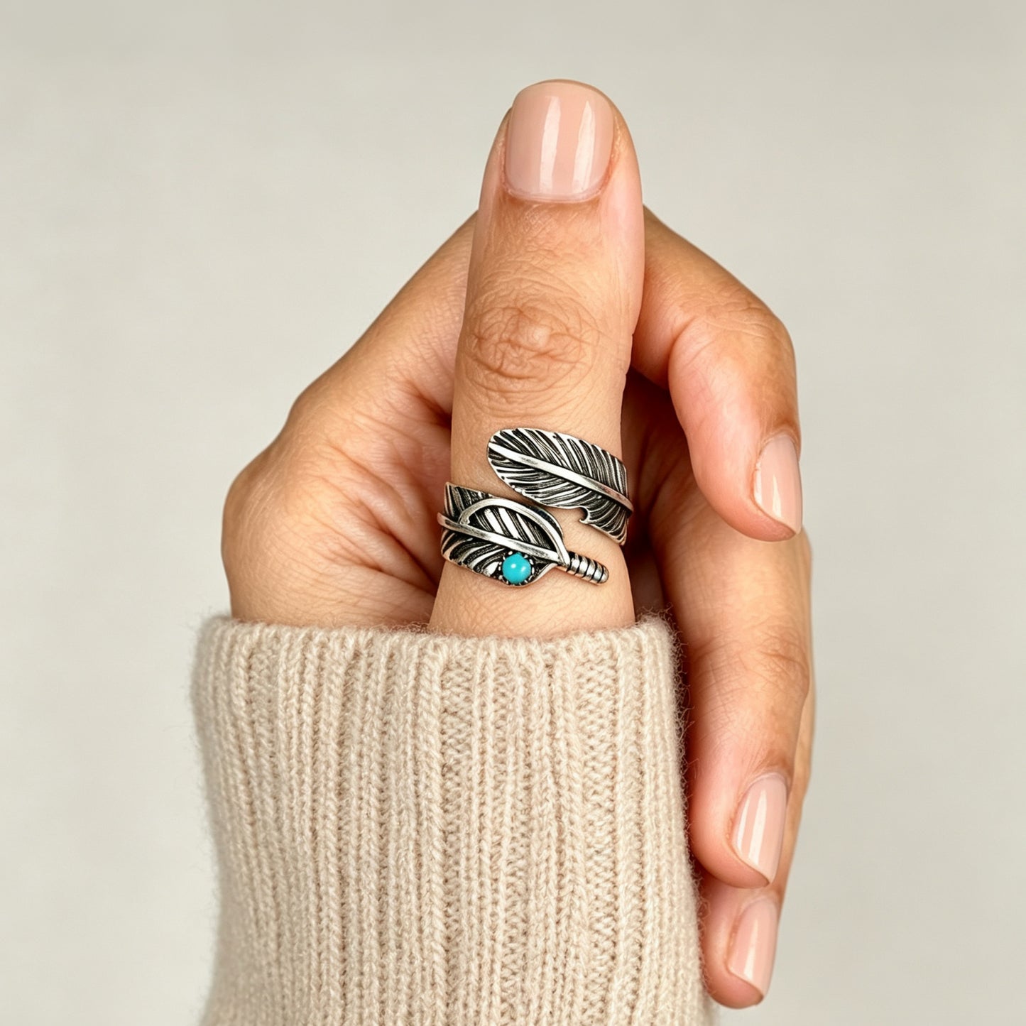Feather Accent Ring – Your Guardian Angel