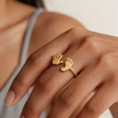 Little Hands & Feet Ring-Welcome to the world, little one. 💛