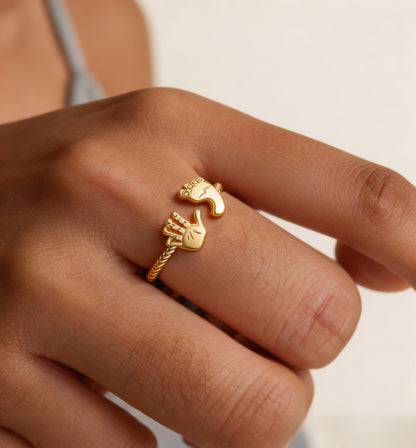 Little Hands & Feet Ring-Welcome to the world, little one. 💛