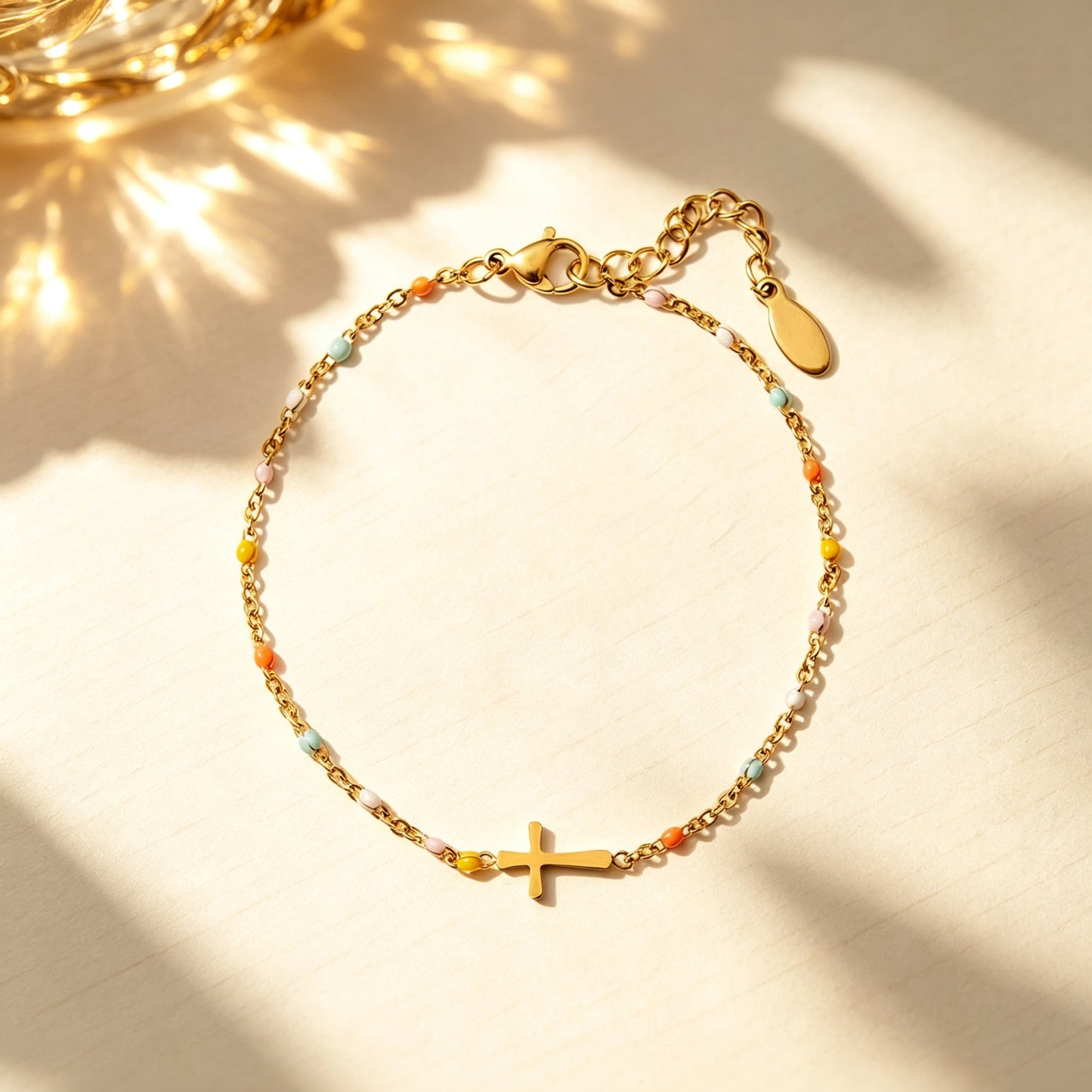 Cross Pearl Bracelet