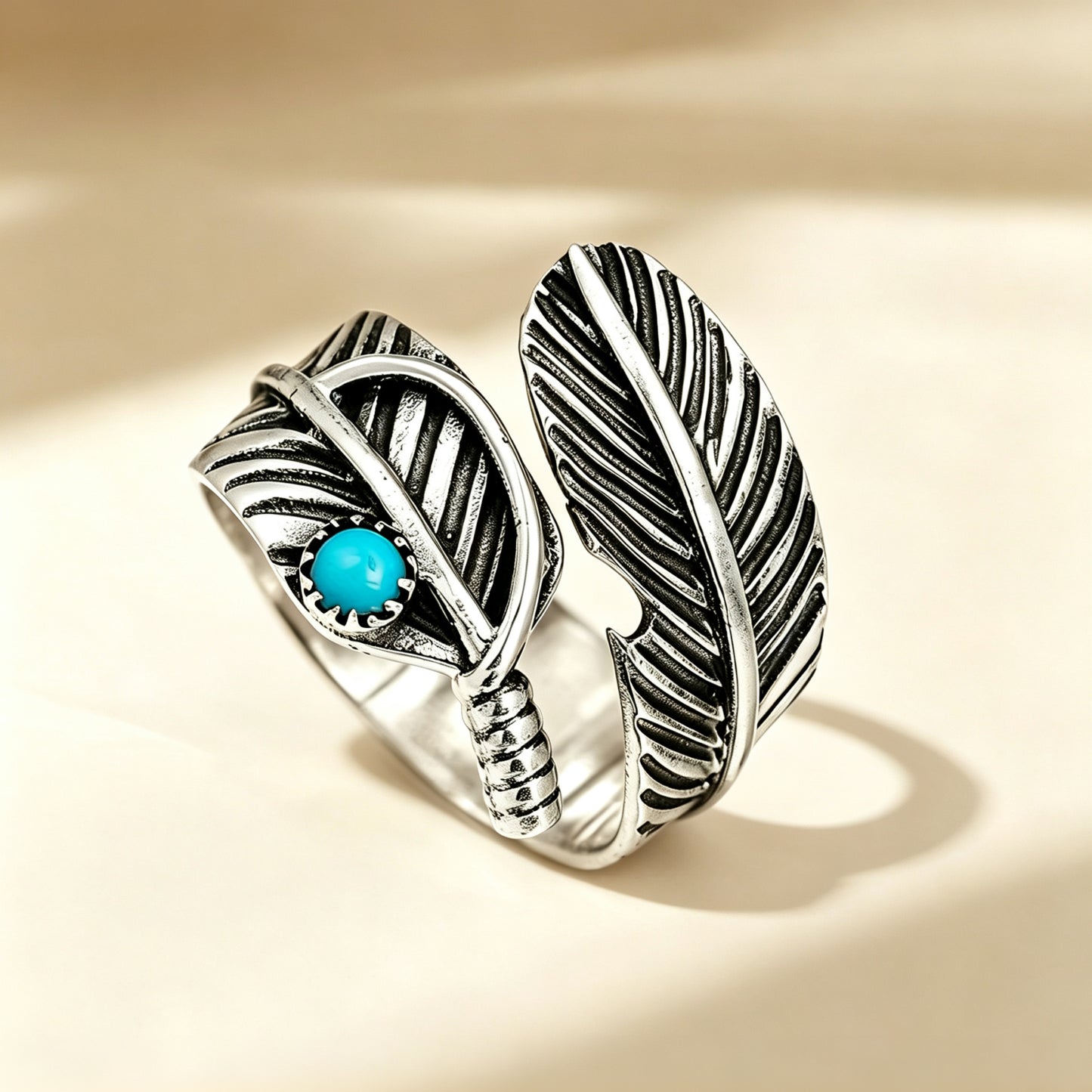 Feather Accent Ring – Your Guardian Angel