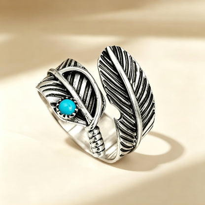 Feather Accent Ring – Your Guardian Angel