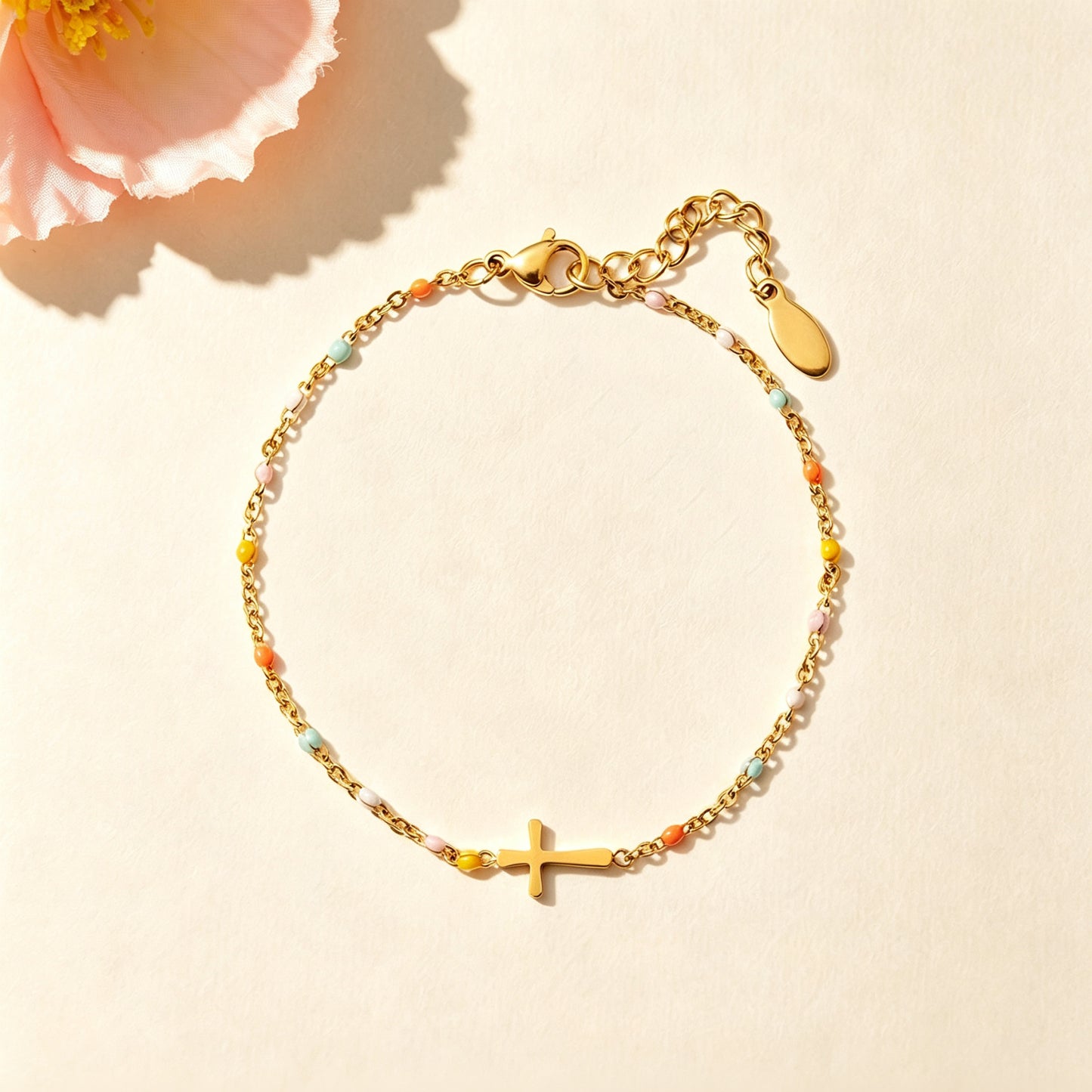 Cross Pearl Bracelet