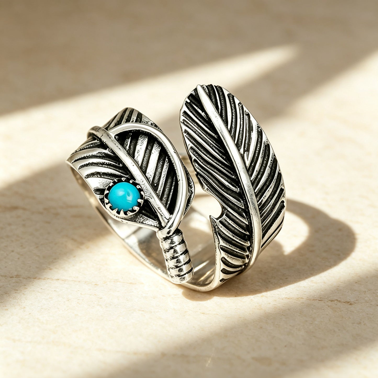 Feather Accent Ring – Your Guardian Angel