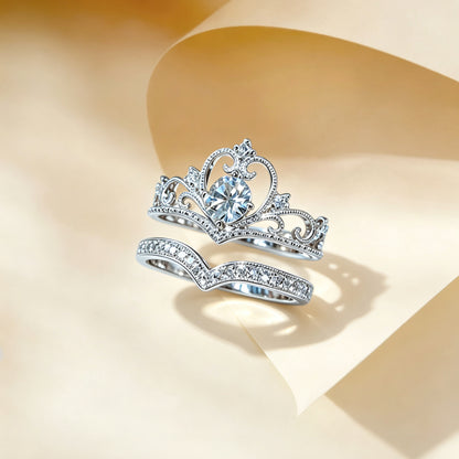 Vintage Lace Crown Stackable Ring Set