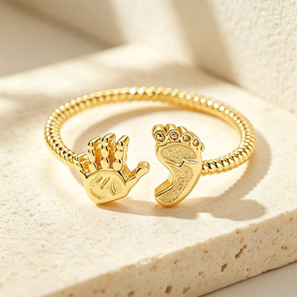Little Hands & Feet Ring-Welcome to the world, little one. 💛