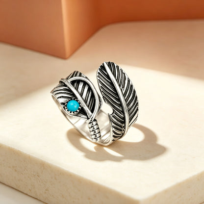 Feather Accent Ring – Your Guardian Angel
