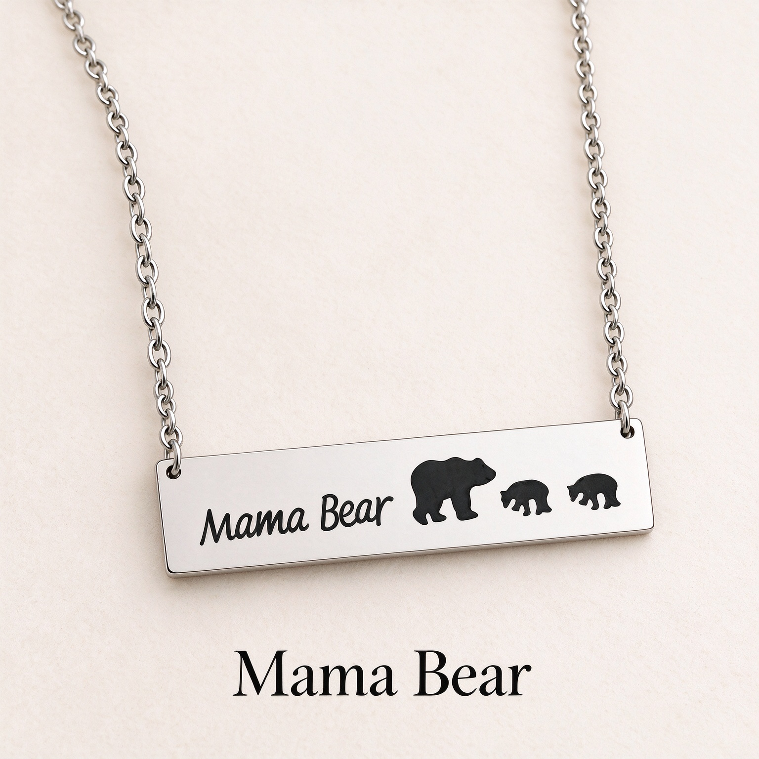 Mom & Daughter-Mama Bear Necklace