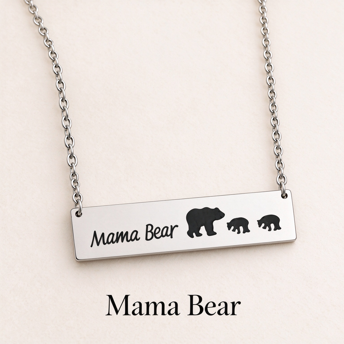 Mom & Daughter-Mama Bear Necklace