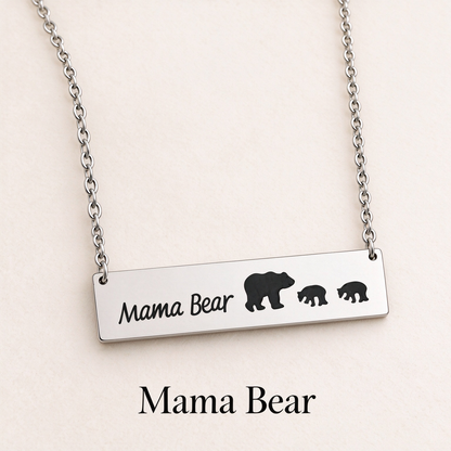 Mom & Daughter-Mama Bear Necklace