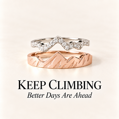 Keep Climbing Mountain Ring
