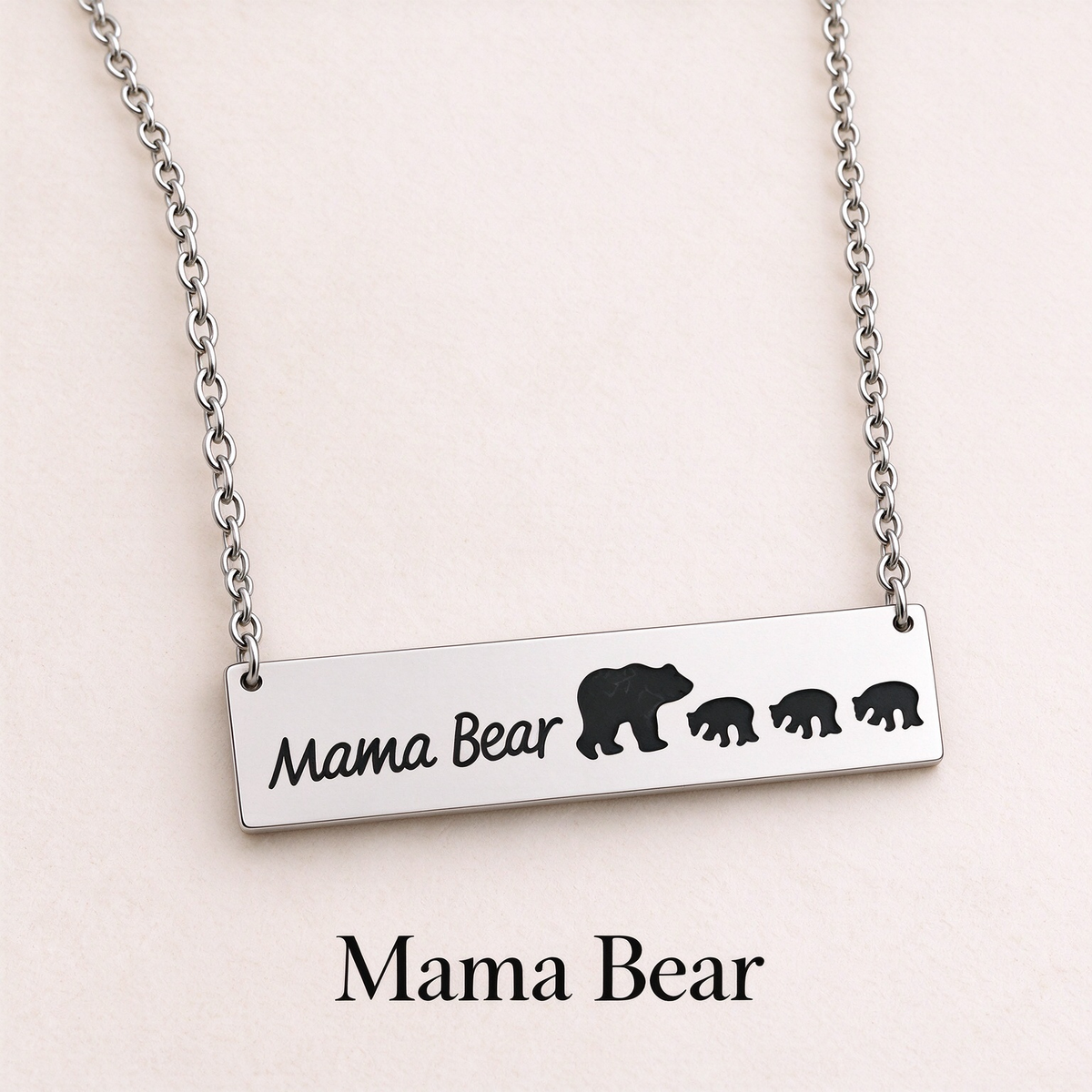 Mom & Daughter-Mama Bear Necklace