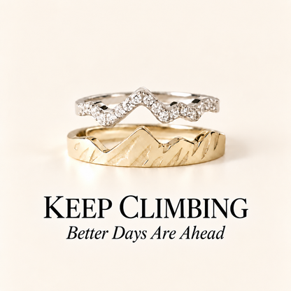 Keep Climbing Mountain Ring