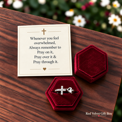 Cross & Heart Ring