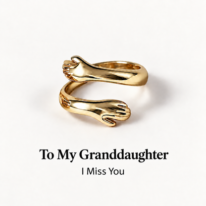 To My Granddaughter-Hugging Hands Open Ring