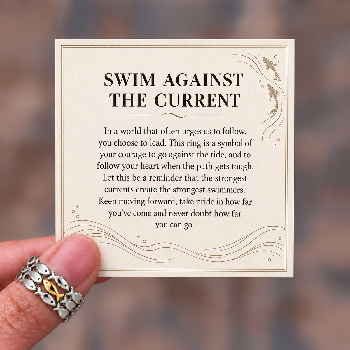 Swim Against The Current Ring