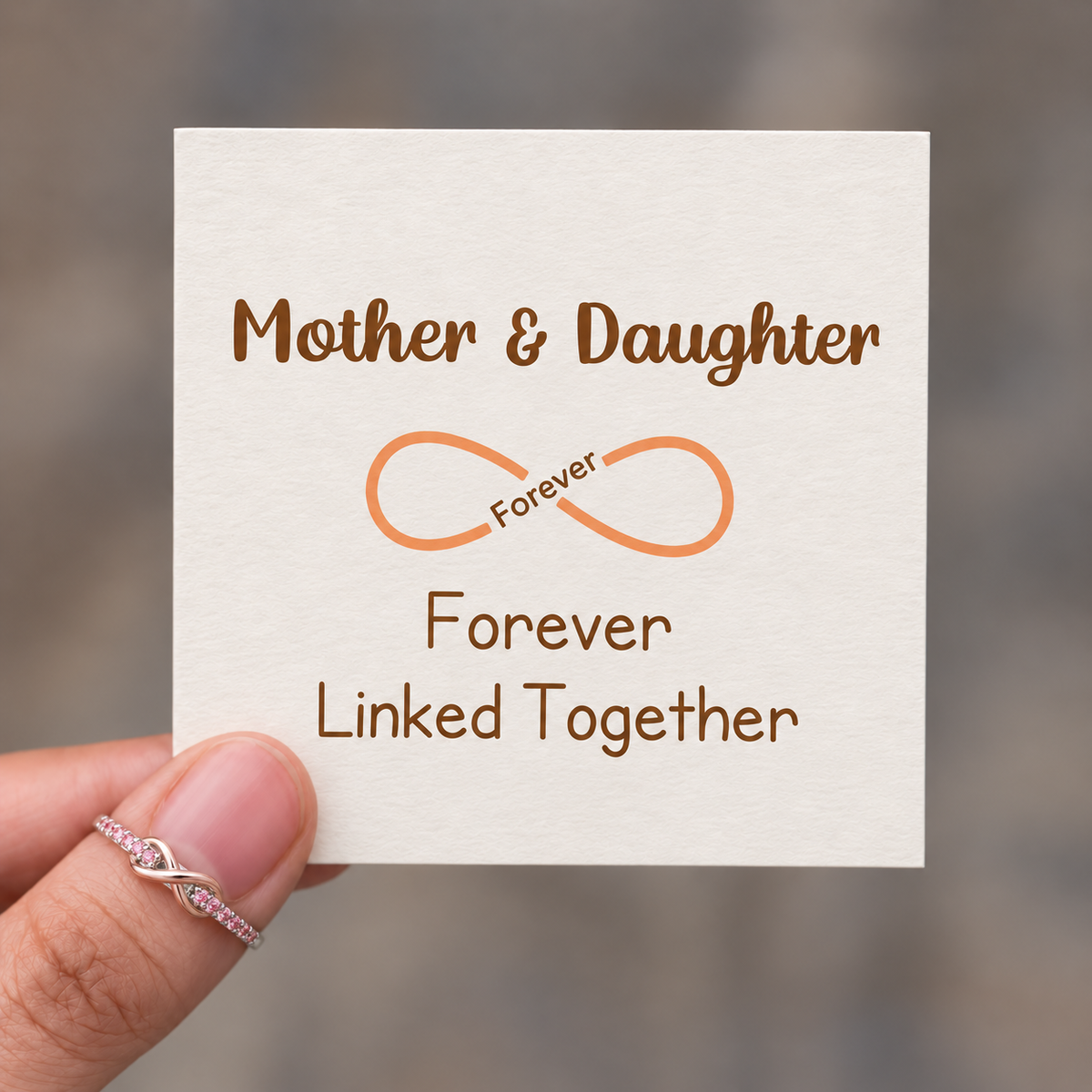 Mom & Daughter Infinity Ring