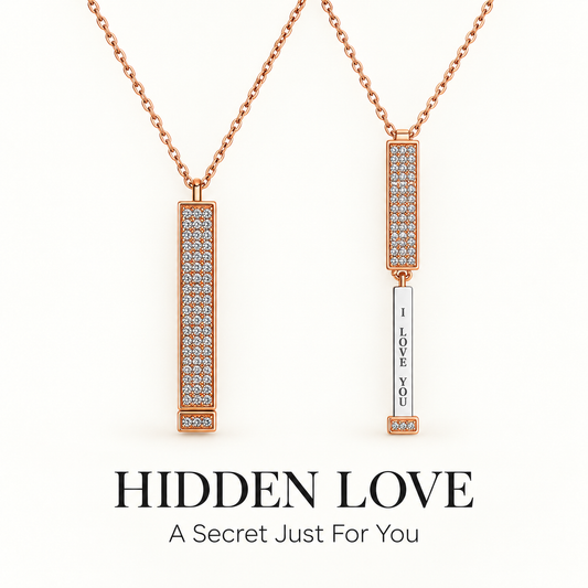Hidden "I Love You" Message Diamond Necklace