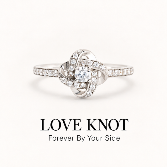 S925-Mother & Daughter Love Knot Ring