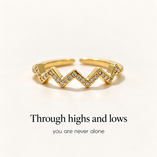 For My Wife-Ripple of Life Ring / Wave Ring
