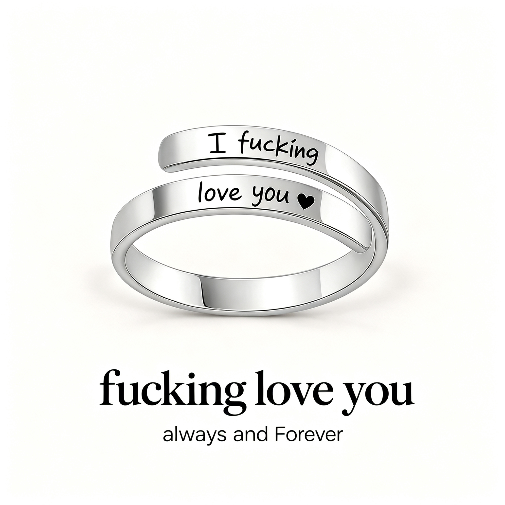For My Wife-F**king Love You Adjustable Ring