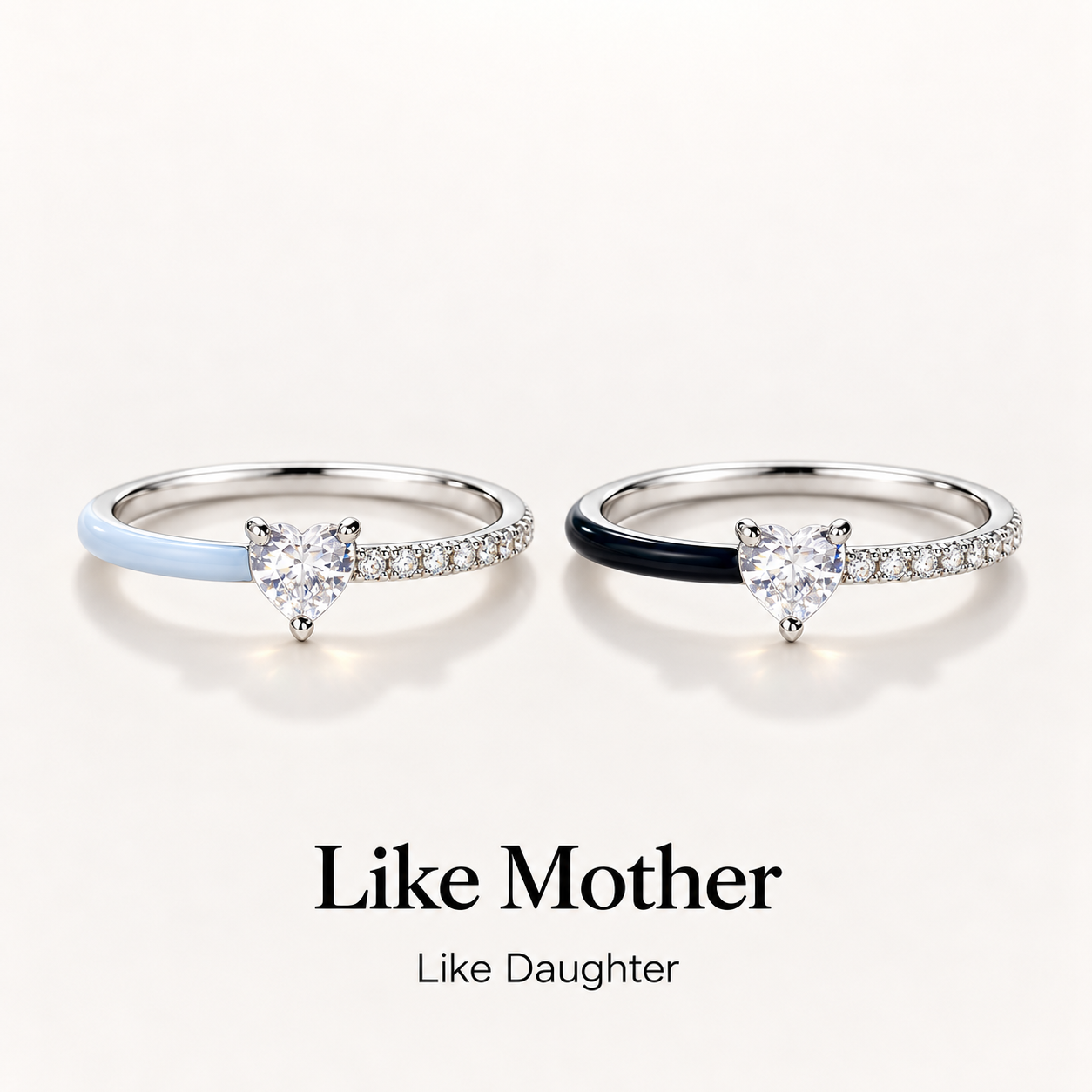 Like Mother Like Daughter Heart Matching Ring