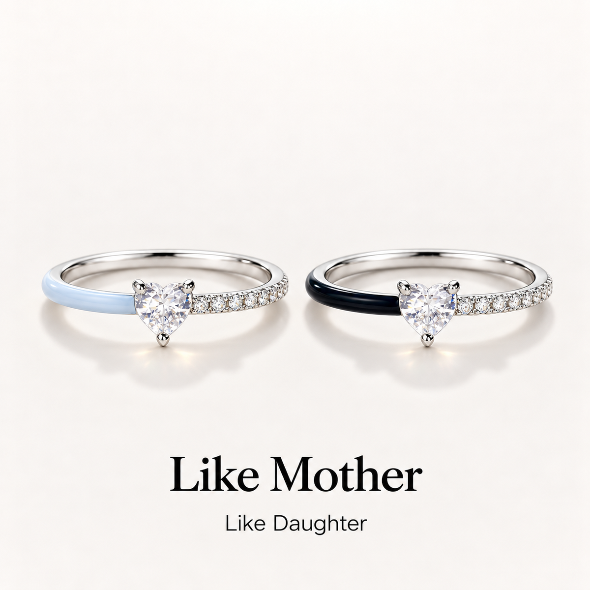 Like Mother Like Daughter Heart Matching Ring