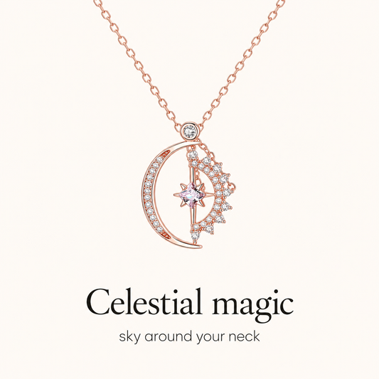 Best Friend-Sun Moon Star Pendant Necklace