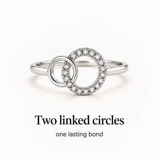 For My Wife-Double Cross  Ring/Double Circle  Ring