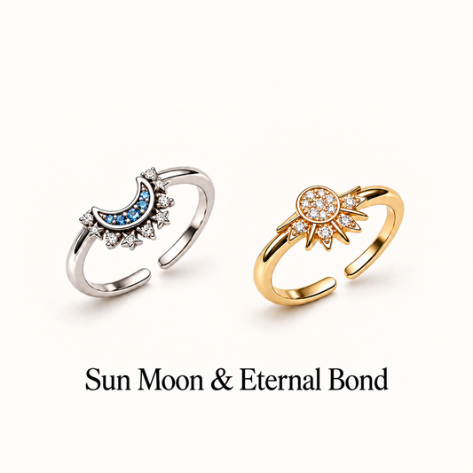 For My Wife-Sun & Moon Stackable Ring Set