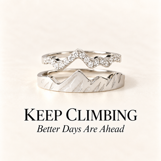 Keep Climbing Mountain Ring