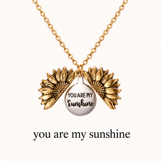 Dear Mom-"You Are My Sunshine"Sunflower  Necklace