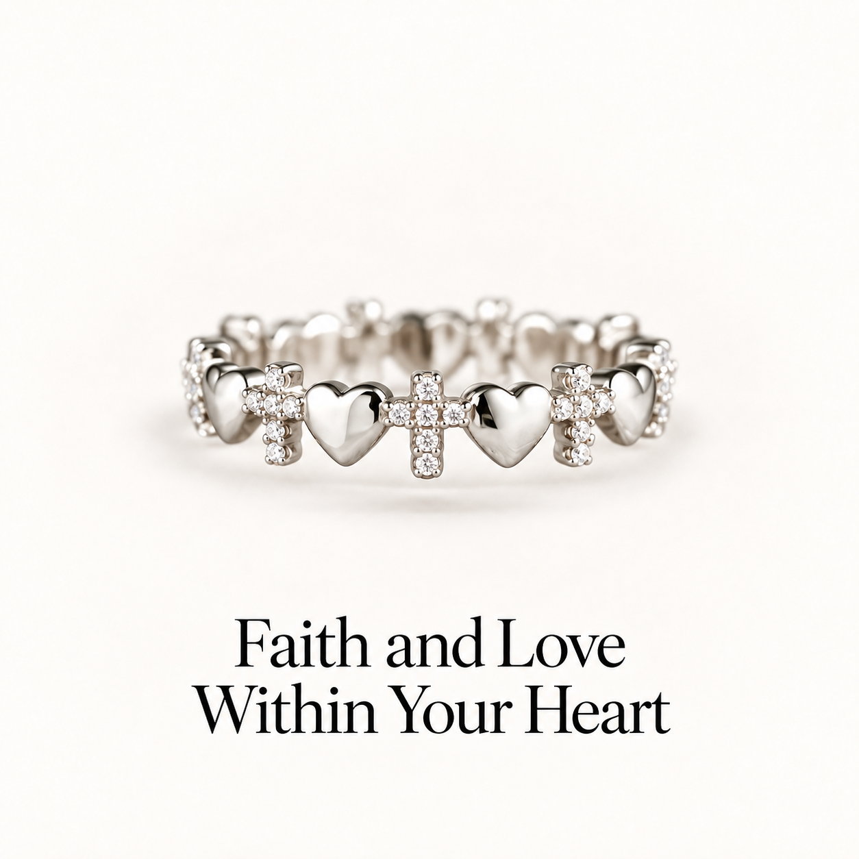 Jesus Is The Answer Cross Band Ring