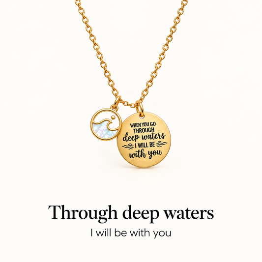 Faith Wave Necklace -I Will Be With You