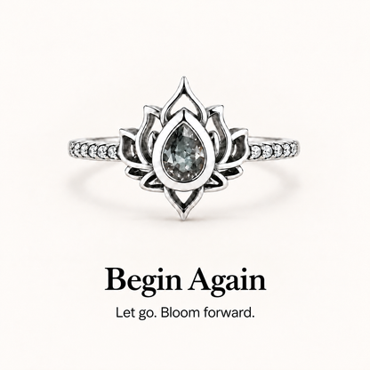 F**k It and Begin Again Lotus Ring