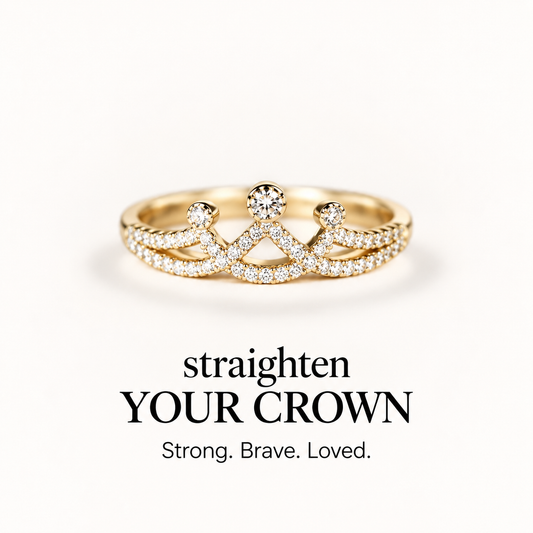 925 Sterling Silver-Straighten Your Crown Ring