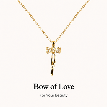 Dear Mom-Gold Bow Necklace