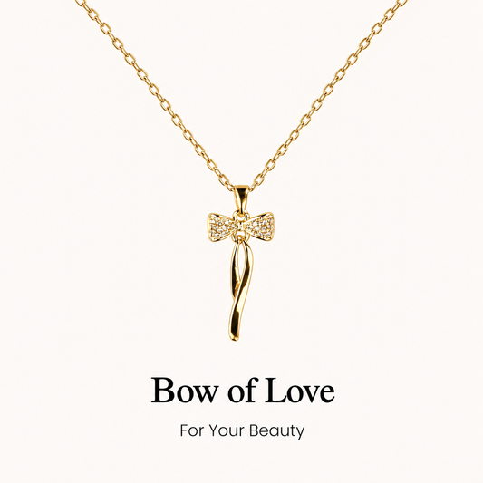 Dear Mom-Gold Bow Necklace