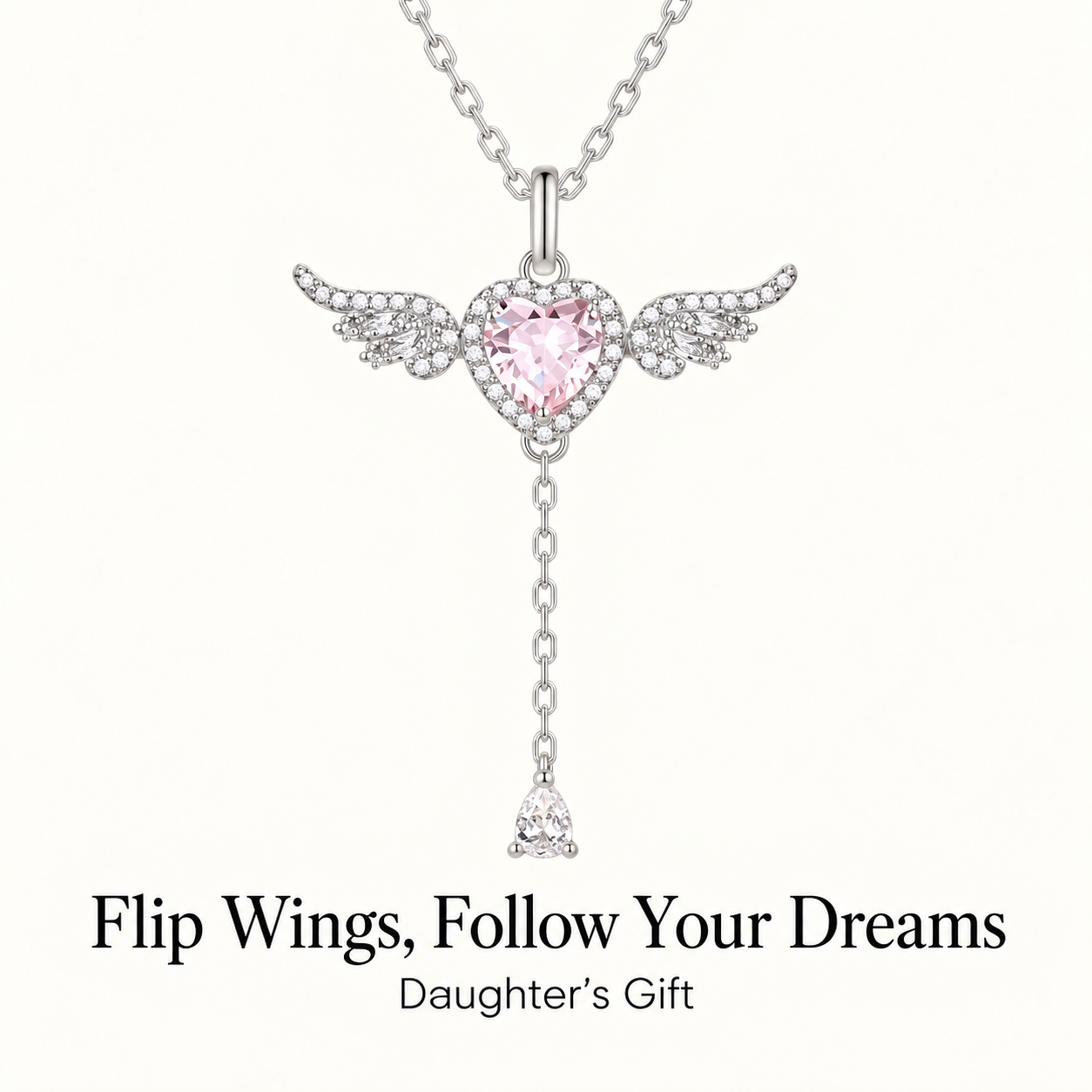 Angel Wings for My Brave Daughter-Wings Flip Up & Down