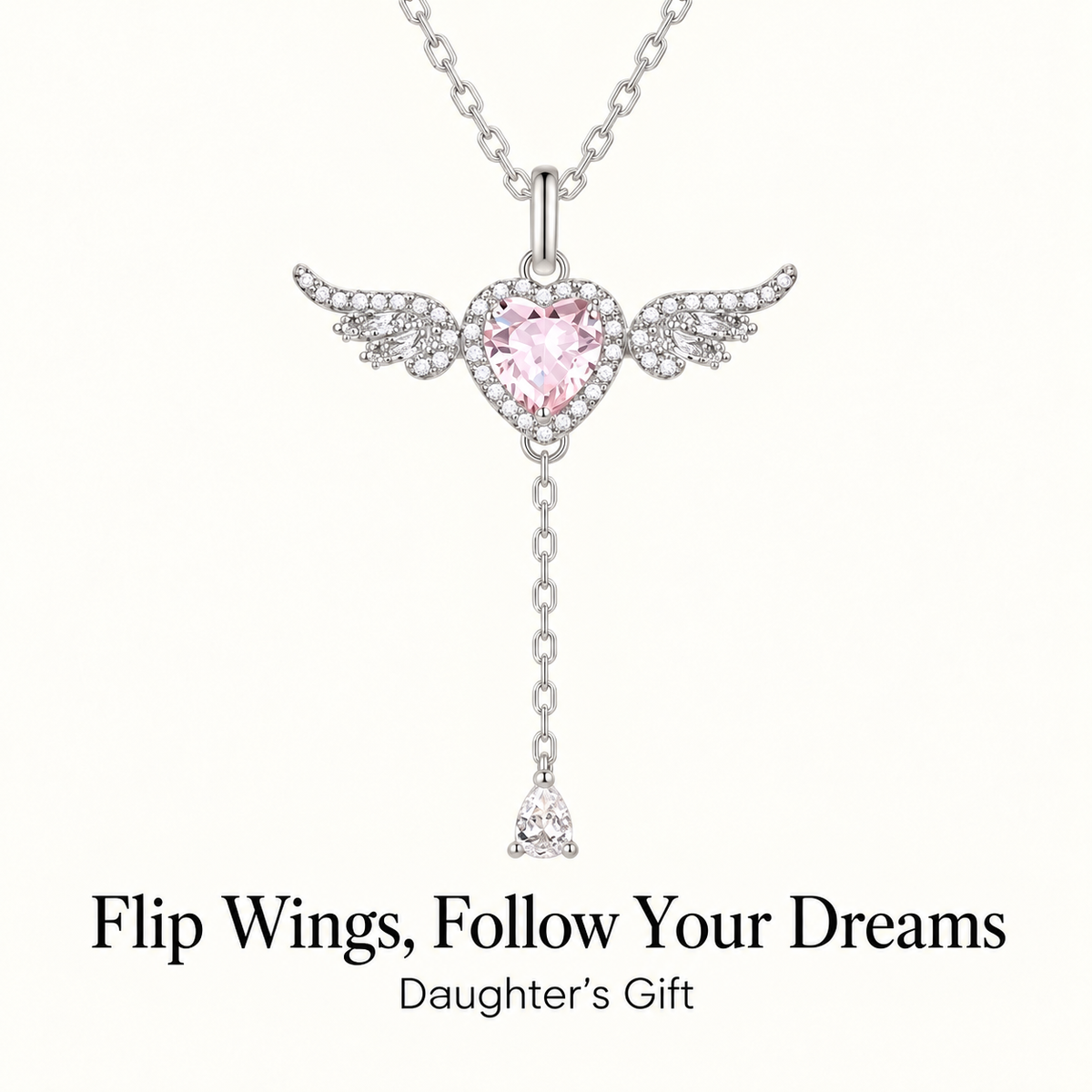 Angel Wings for My Brave Daughter-Wings Flip Up & Down