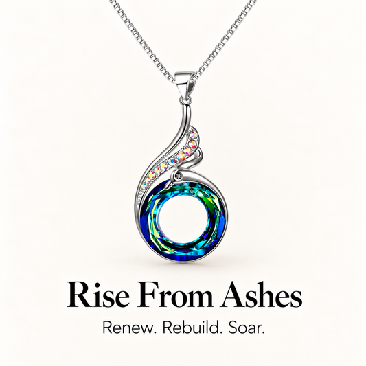 925 Sterling Silver-Rise From The Ashes Necklace