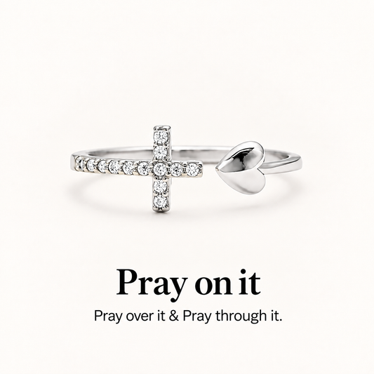 Cross & Heart Ring