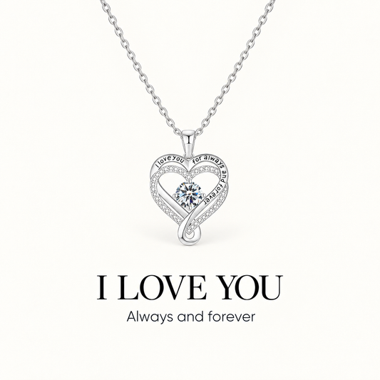 925 Sterling Silver Always & Forever Heart Necklace