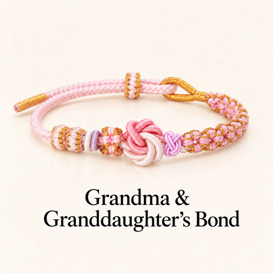 To My Granddaughter Heart Knot Bracelet