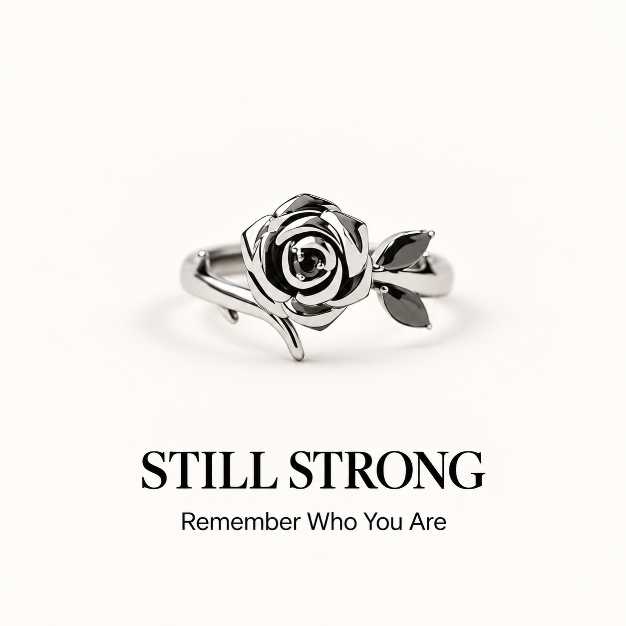 Strong As Fuck Engraved Motivational Band Ring